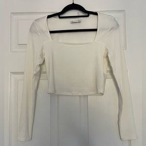 ASOS white long sleeved crop top